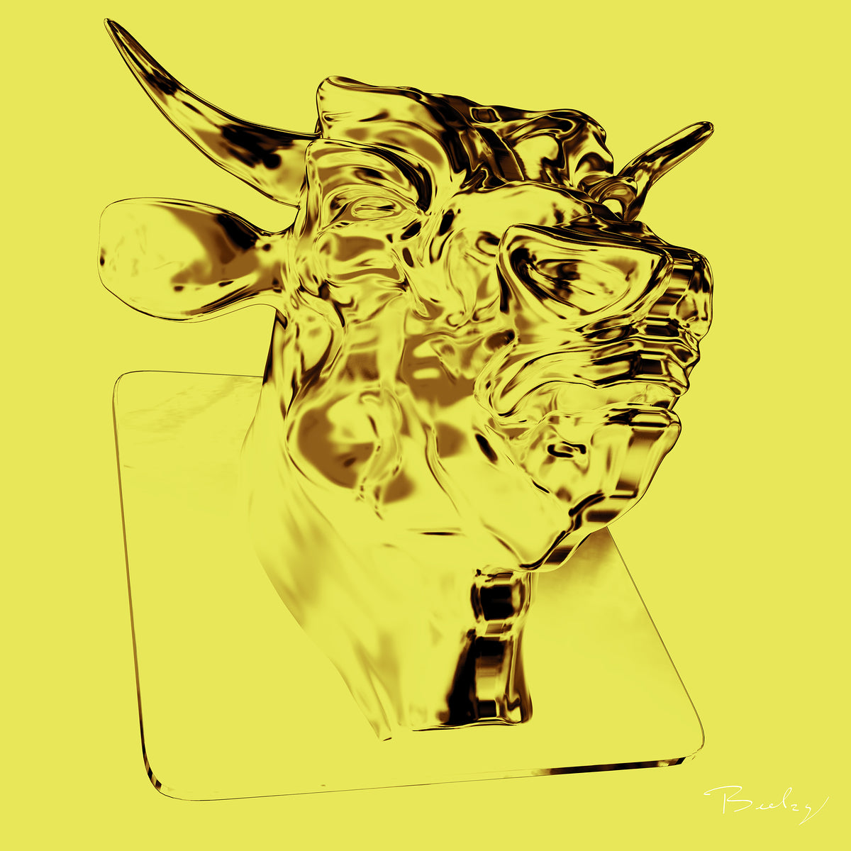 Animalium Bull CowB - Hight Resolution - Open Edition Print - Contemporary Art - By Beelzy